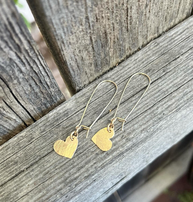 Tiny Heart Dangle Earrings