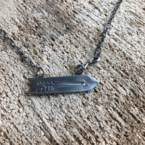 Stamped Arrow Necklace